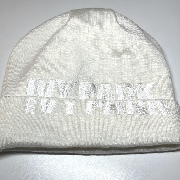 adidas Accessories Ivy Park White Logo Beanie From Adidas